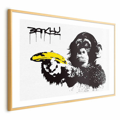 Artgeist plakat Bananpistol 42 x 29,7 cm med guldramme, 1 stk