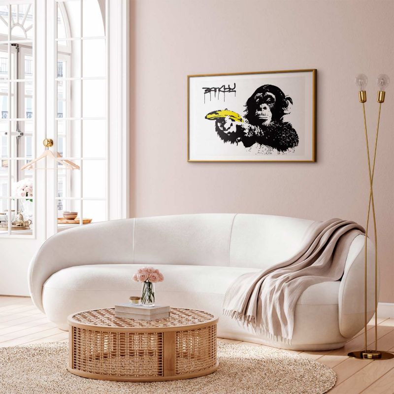 Artgeist plakat Bananpistol 42 x 29,7 cm med guldramme, 1 stk