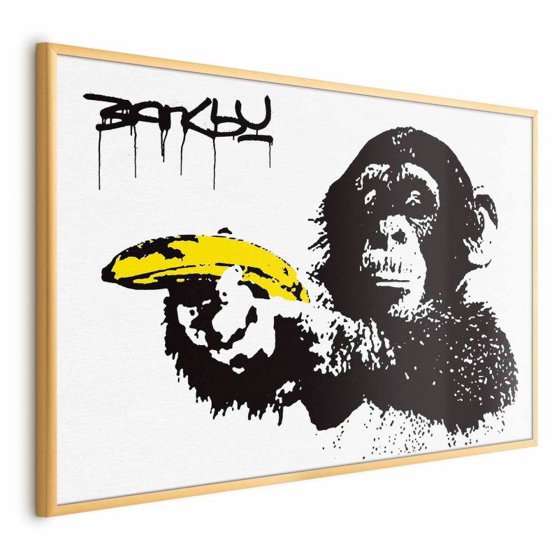 Artgeist plakat Bananpistol 42 x 29,7 cm med guldramme, 1 stk