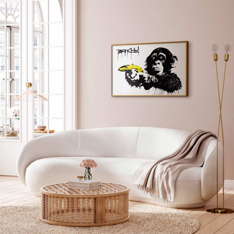 Artgeist plakat Bananpistol 90 x 60 cm med guldramme, 1 stk