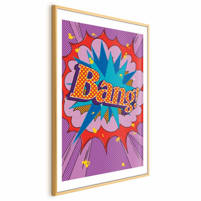 Artgeist Bang plakat 40x60 cm med gylden ramme, 1 stk