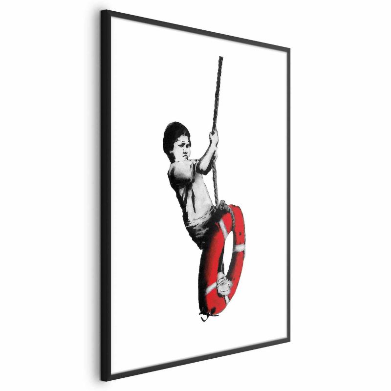 Artgeist Banksy plakat: Dreng 21 x 30 cm med sort ramme, 1 stk