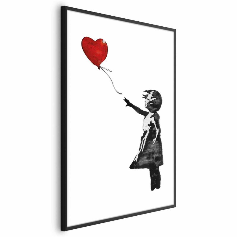 Artgeist Banksy-plakat: Pige 21 x 30 cm med sort ramme, 1 stk