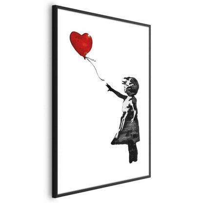 Artgeist Banksy-plakat: Pige 21 x 30 cm med sort ramme, 1 stk