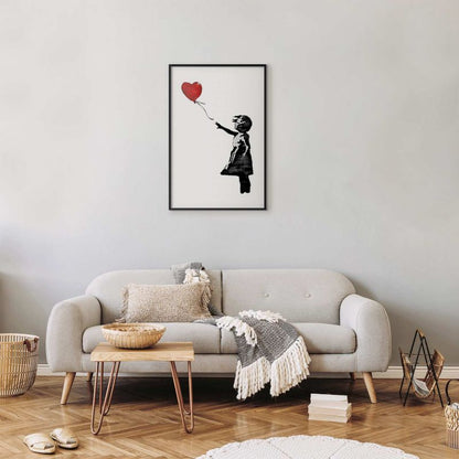 Artgeist Banksy-plakat: Pige 21 x 30 cm med sort ramme, 1 stk