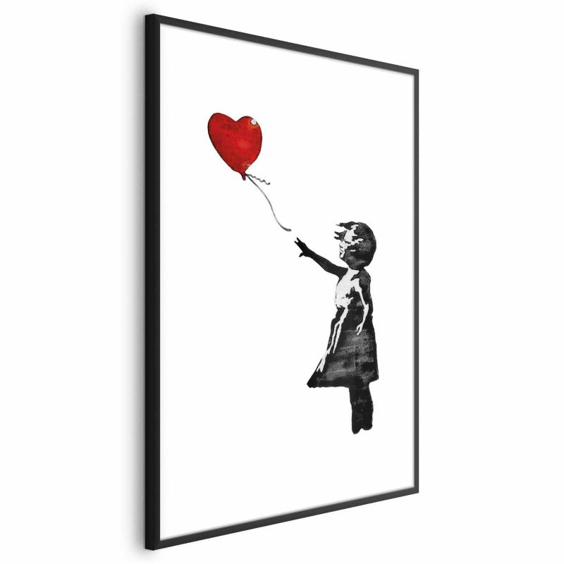 Artgeist Banksy-plakat: Pige 29,7x42 cm med sort ramme, 1 stk