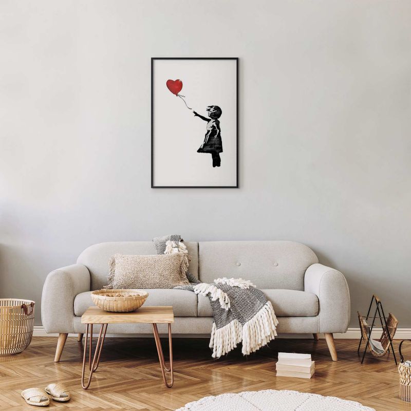 Artgeist Banksy-plakat: Pige 29,7x42 cm med sort ramme, 1 stk