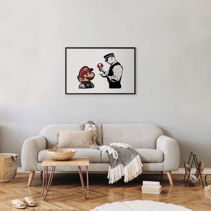 Artgeist Banksy-plakat: Svampeplukker 30 x 21 cm med sort ramme, 1 stk