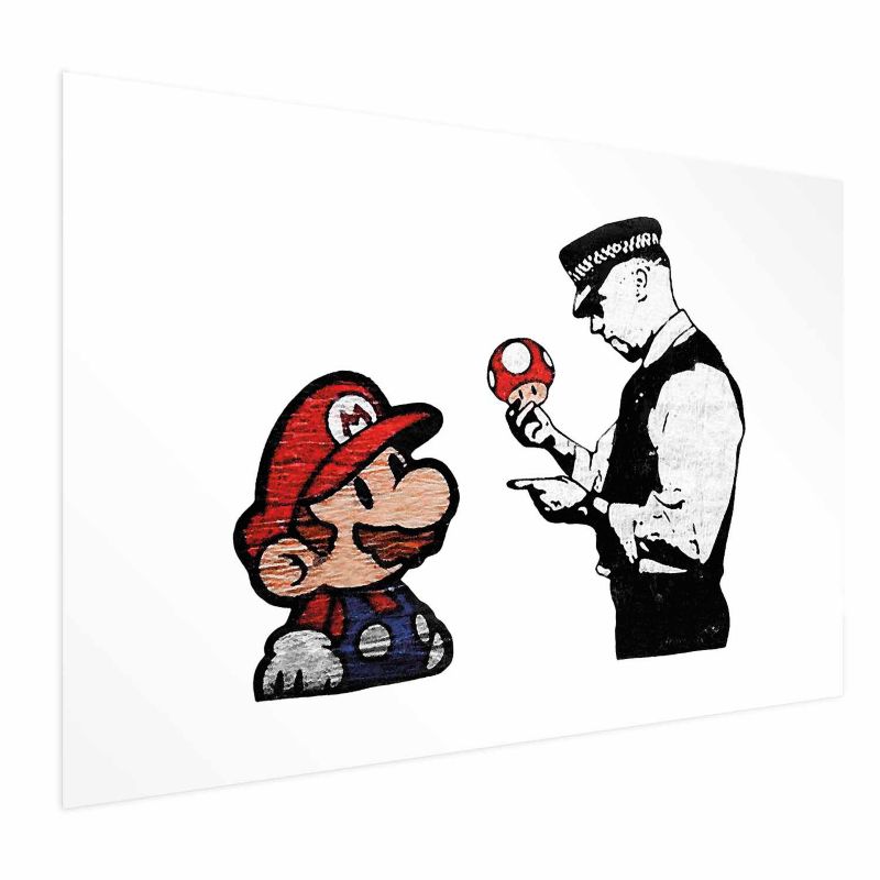 Artgeist Banksy plakat: Svampeplukker 90 x 60 cm uden ramme, 1 stk