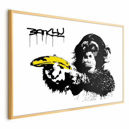 Artgeist Banksy-plakat: Abe 60 x 40 cm med guldramme, 1 stk