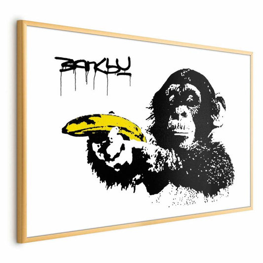 Artgeist Banksy-plakat: Abe 60 x 40 cm med guldramme, 1 stk