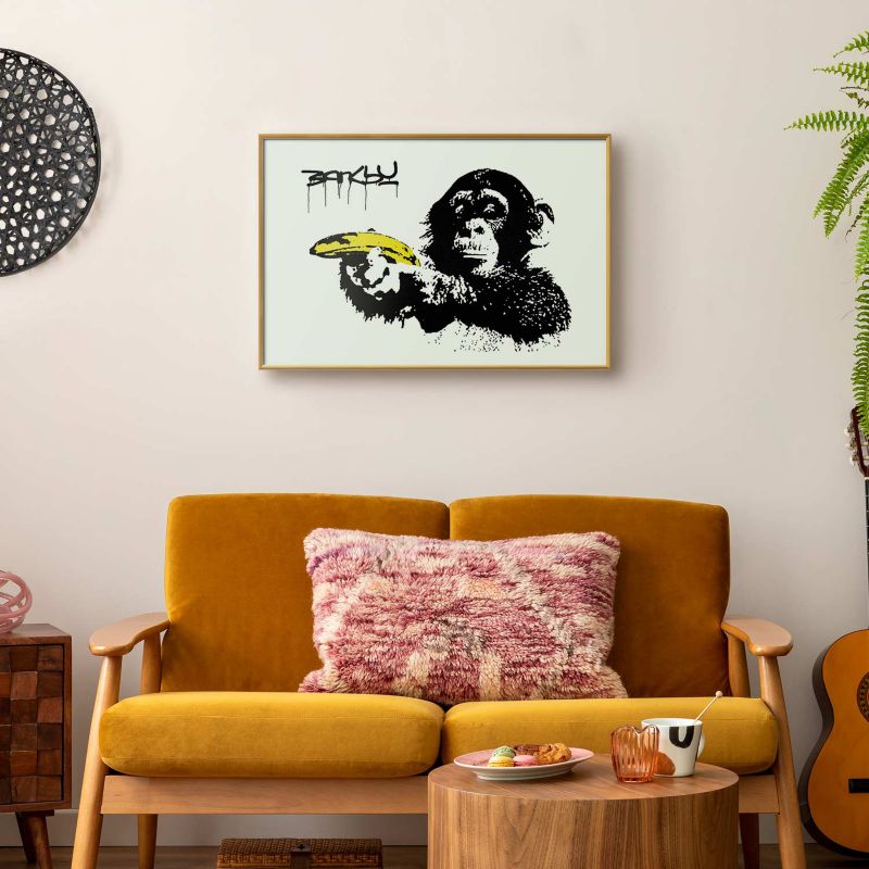 Artgeist Banksy-plakat: Abe 60 x 40 cm med guldramme, 1 stk