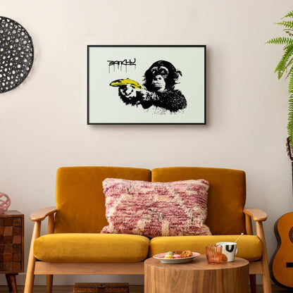 Artgeist Banksy plakat: Abe 90 x 60 cm med sort ramme, 1 stk