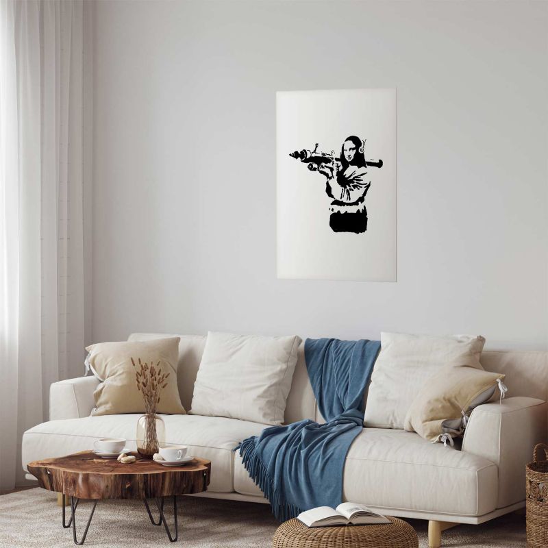 Artgeist Banksy Mona Lisa plakat 21x30 cm uden ramme, 1 stk