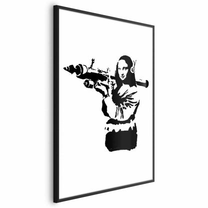 Artgeist Banksy Mona Lisa plakat 21x30 cm med sort ramme, 1 stk