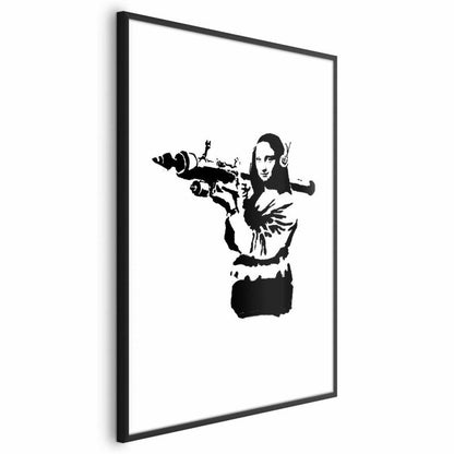 Artgeist Banksy Mona Lisa plakat 60 x 90 cm med sort ramme, 1 stk