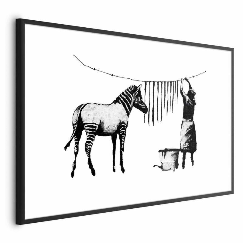 Artgeist Banksy-plakat: Vask 30x21 cm med sort ramme, 1 stk