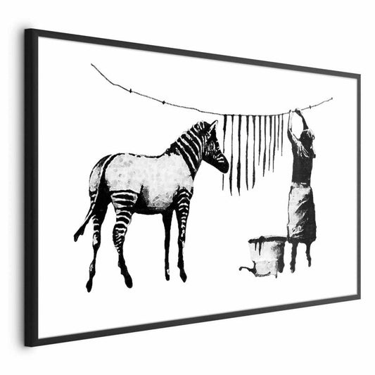 Artgeist Banksy-plakat: Vask 42 x 29,7 cm med sort ramme, 1 stk
