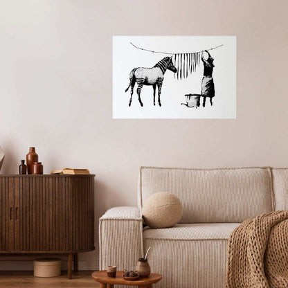 Artgeist Banksy plakat: Vask 60 x 40 cm uden ramme, 1 stk