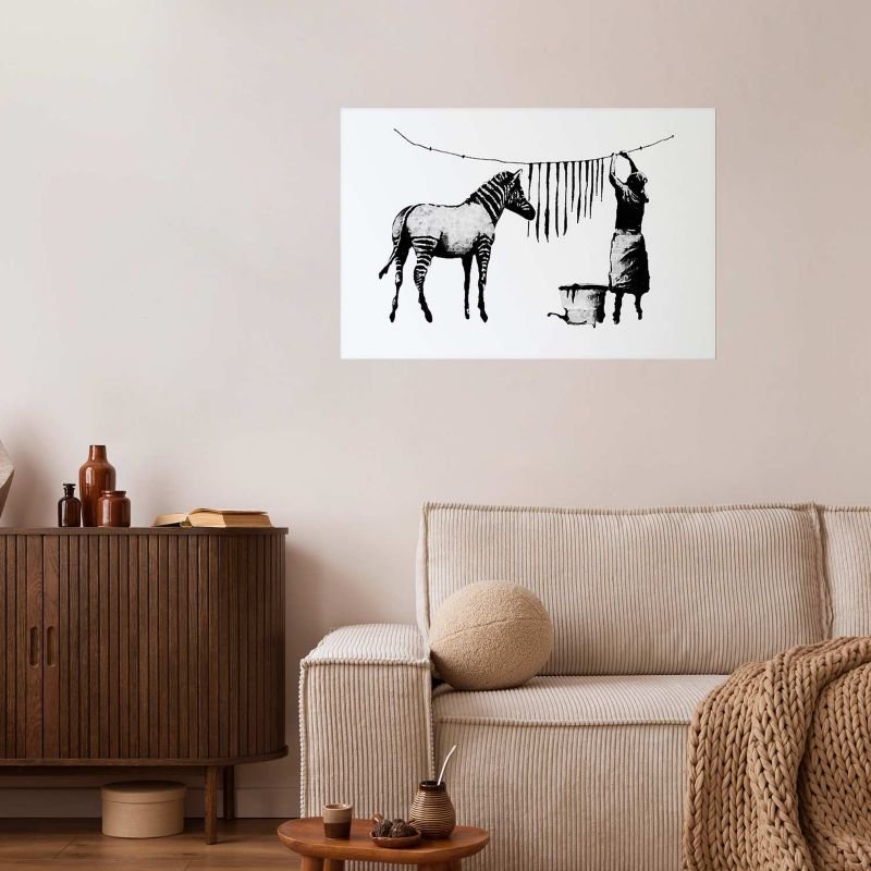 Artgeist Banksy-plakat: Vask 90 x 60 cm uden ramme, 1 stk