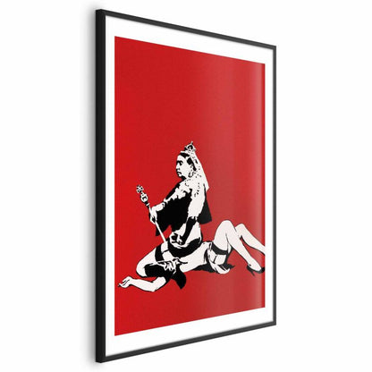 Artgeist Banksy-plakat: Queen Victoria 29,7 x 42 cm med sort ramme, 1 stk