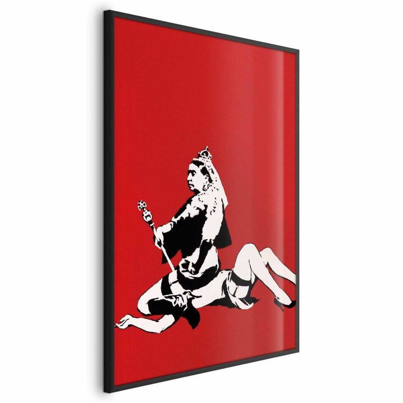 Artgeist Banksy-plakat: Dronning Victoria 40x60 cm med sort ramme, 1 stk