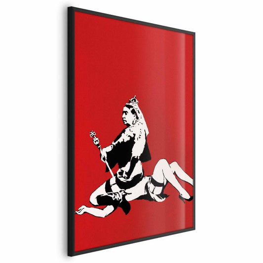 Artgeist Banksy-plakat: Dronning Victoria 40x60 cm med sort ramme, 1 stk