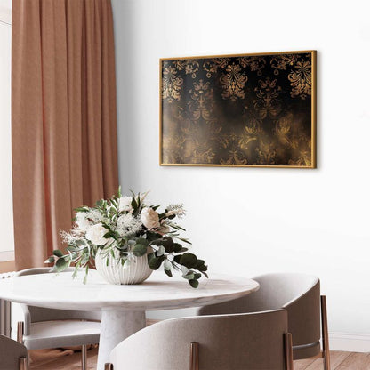 Artgeist plakat barokmønstre 30 x 21 cm med gyldent ramme, 1 stk