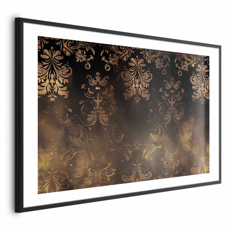 Artgeist plakat med barokmønstre 42 x 29,7 cm med sort ramme, 1 stk