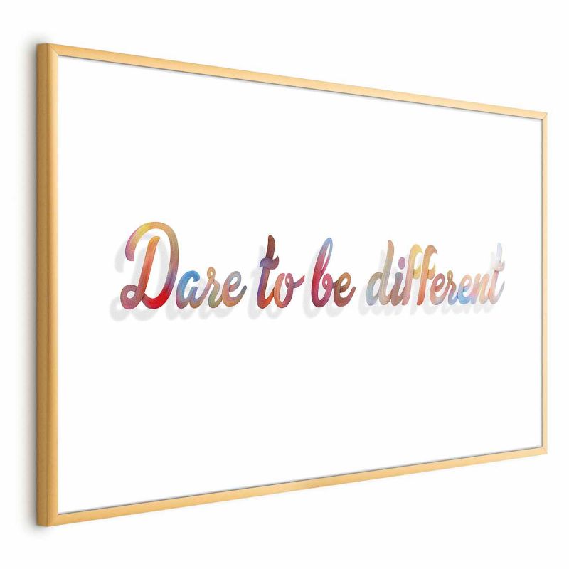 Artgeist plakat Be different 42 x 29,7 cm med guldramme, 1 stk