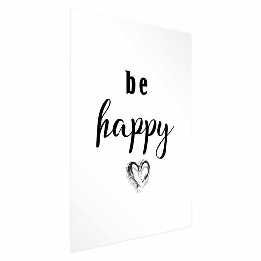 Artgeist plakat Be happy 21 x 30 cm uden ramme, 1 stk
