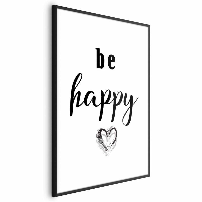 Artgeist plakat Be happy 29,7 x 42 cm med sort ramme, 1 stk