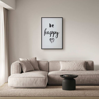 Artgeist plakat Be happy 29,7 x 42 cm med sort ramme, 1 stk