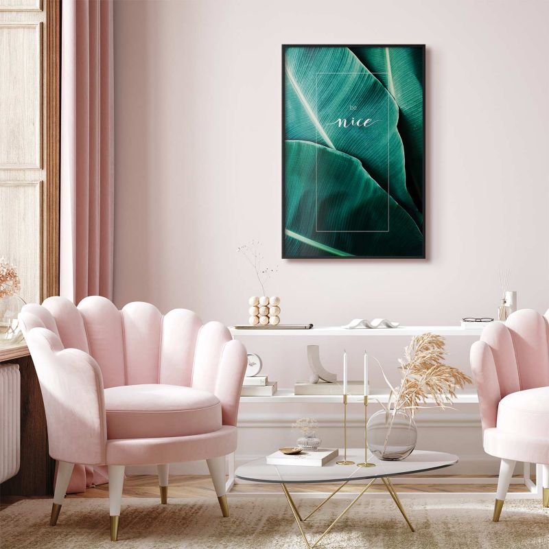 Artgeist Be nice plakat 21 x 30 cm med sort ramme, 1 stk