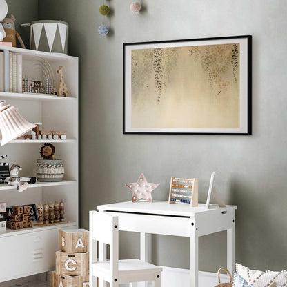 Artgeist plakat Beige kolibrier 30x21 cm med sort ramme, 1 stk