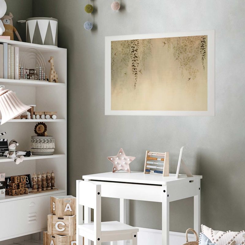 Artgeist plakat Beige kolibrier 90 x 60 cm uden ramme, 1 stk