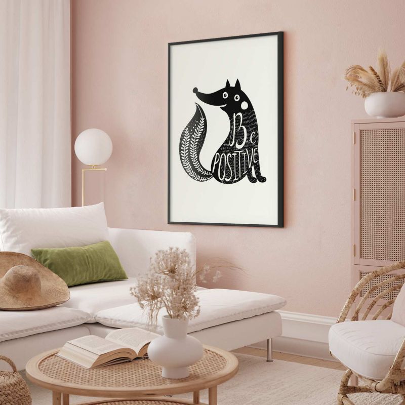 Artgeist Be positive plakat 29,7 x 42 cm med sort ramme, 1 stk