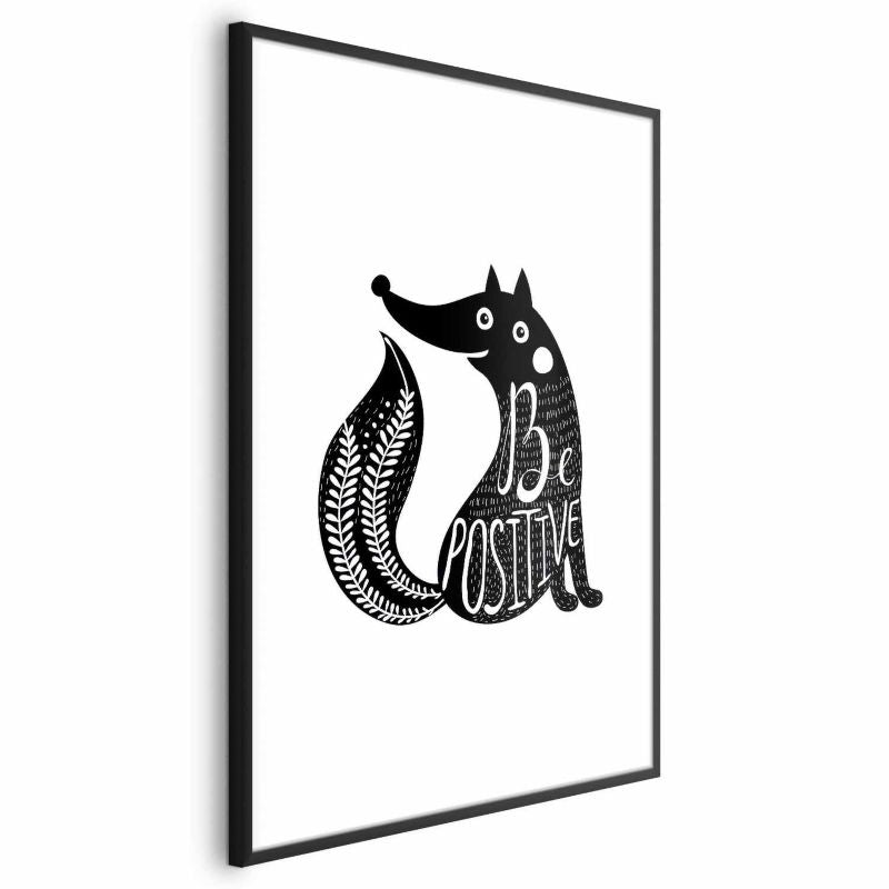 Artgeist Be positive plakat 40x60 cm med sort ramme, 1 stk