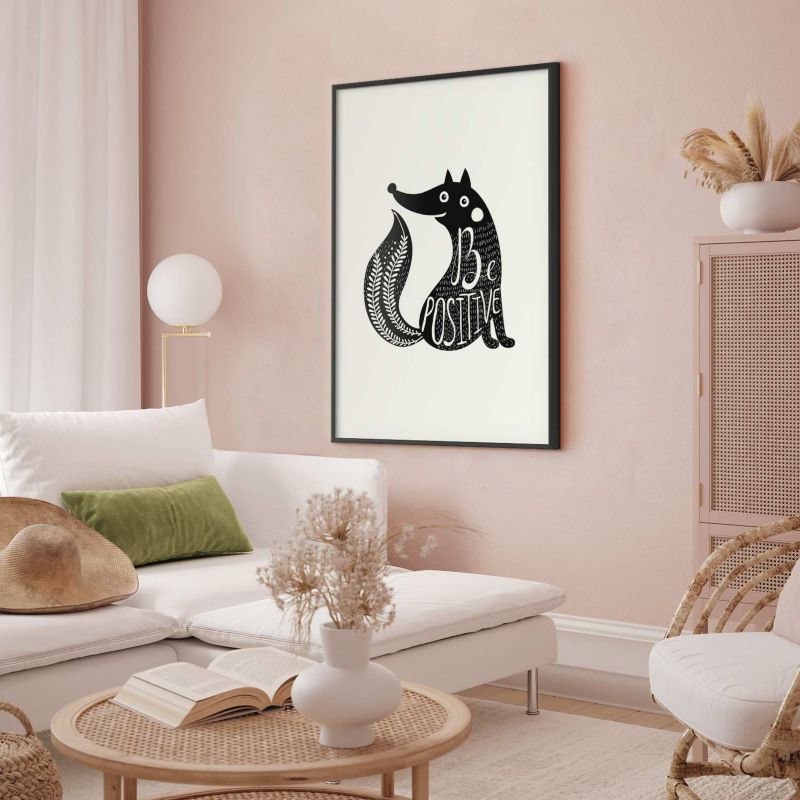 Artgeist Be positive plakat 40x60 cm med sort ramme, 1 stk