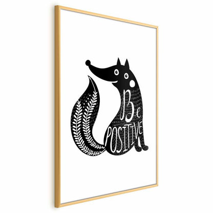 Plakat Artgeist Be positive 40 x 60 cm med guldramme, 1 stk