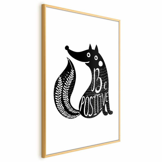 Plakat Artgeist Be positive 40 x 60 cm med guldramme, 1 stk