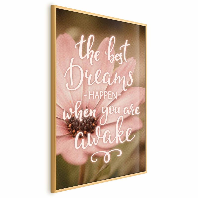 Artgeist Best dreams plakat 21 x 30 cm med guldramme, 1 stk