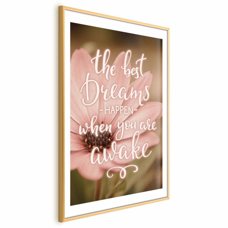 Artgeist Best dreams plakat 21 x 30 cm med guldramme, 1 stk