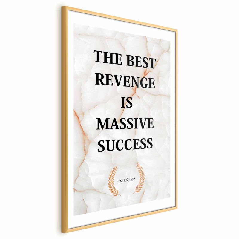 Artgeist Best Revenge plakat 40 x 60 cm med guldramme, 1 stk