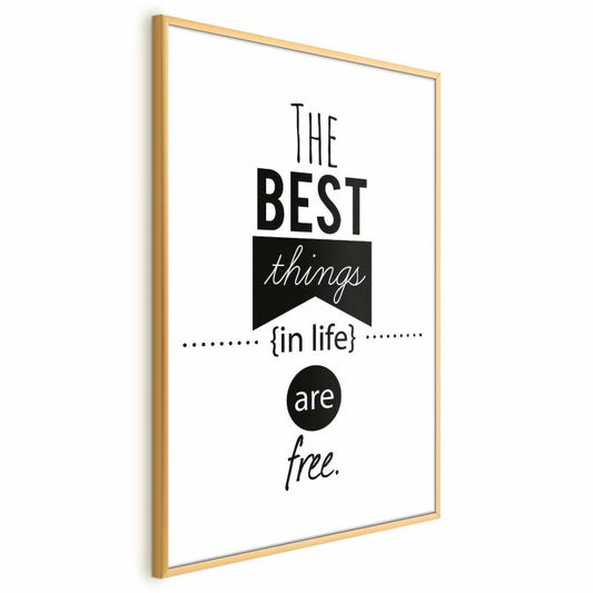 Artgeist plakat Best things in life 21 x 30 cm med guldramme, 1 stk