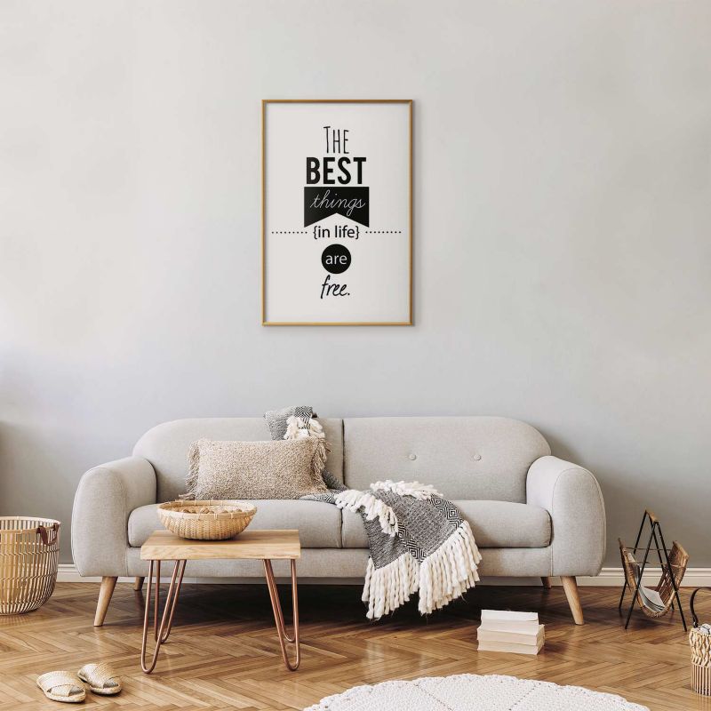 Artgeist plakat Best things in life 21 x 30 cm med guldramme, 1 stk