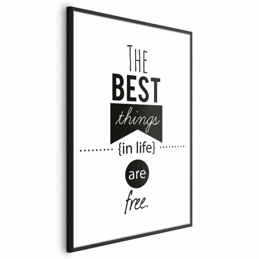 Artgeist plakat Best things in life 40x60 cm med sort ramme, 1 stk