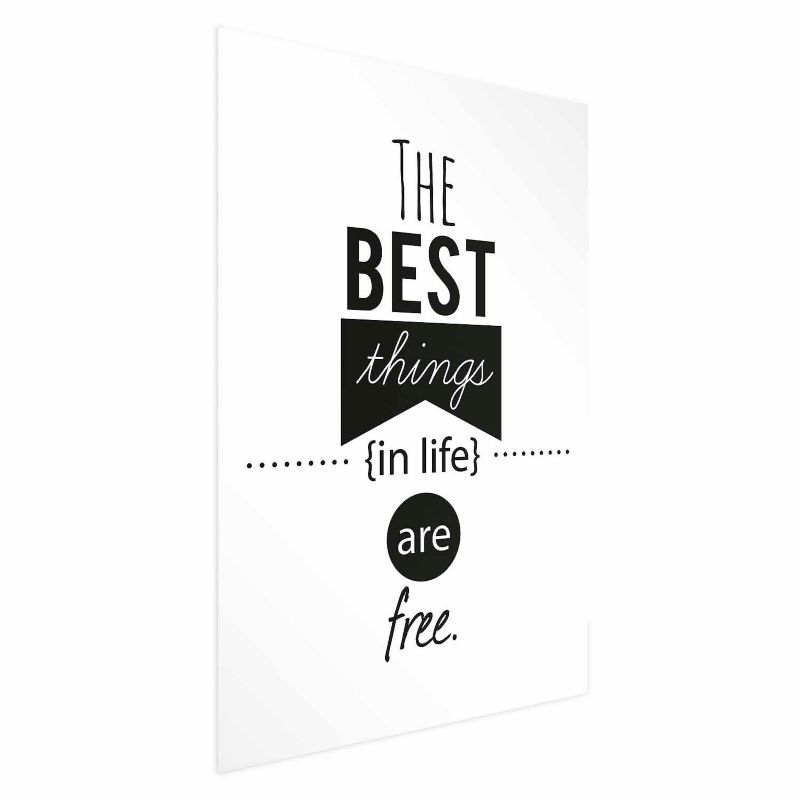 Artgeist plakat Best things in life 60x90 cm uden ramme, 1 stk