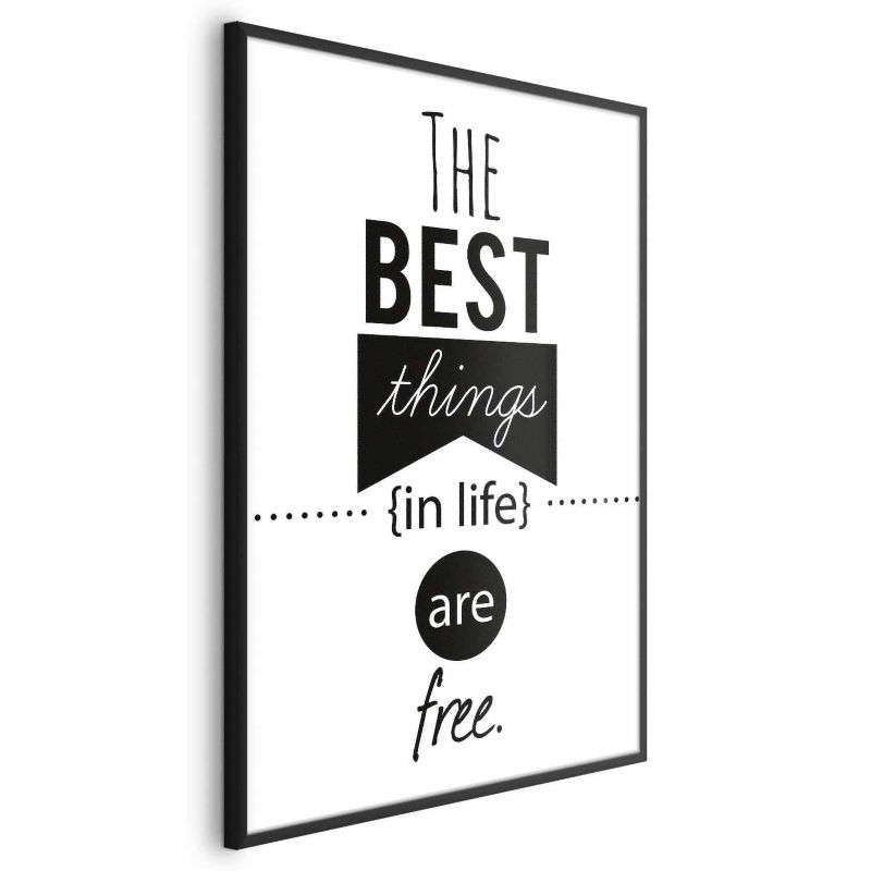 Artgeist plakat Best things in life 60x90 cm med sort ramme, 1 stk