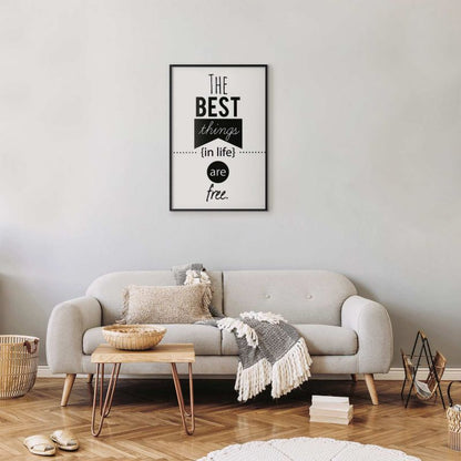 Artgeist plakat Best things in life 60x90 cm med sort ramme, 1 stk